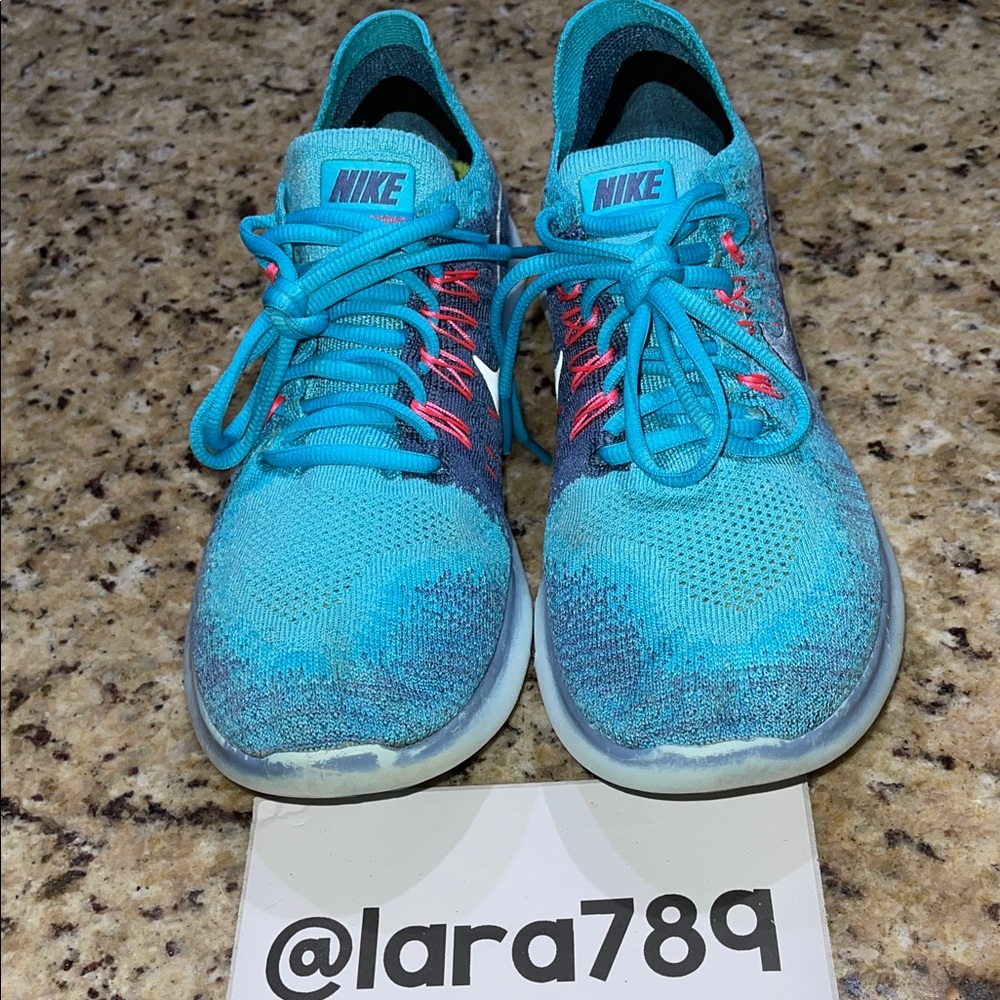💫Nike Free RN Flyknit Women's Vibrant Blue Sneakers